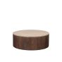 Ribble salontafel ø70 cm mangohout - beige/donkerbruin