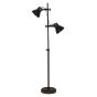 Jody vloerlamp - zwart zink/hout bruin