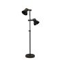 Jody vloerlamp - zwart zink/hout bruin