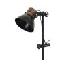 Jody vloerlamp - zwart zink/hout bruin