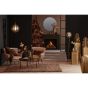 Medina vloerlamp Ø30x160 cm - glas amber+goud - OUTLET B