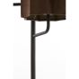 Edisa vloerlamp 3L - velvet donkerbruin