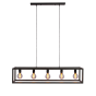 Jolijn hanglamp zwart staal 5L