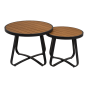 Arezzo bijzettafel polywood teaklook | set van 2 van het woonmerk Les