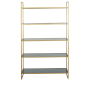 Mariki kast 110x40x180 cm smoke glas/goud van het woonmerk Light&Living