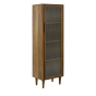 Mocu kast 58x40x180 cm glas/hout bruin van het woonmerk Light&Living