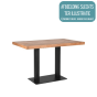 Restauranttafel 120x70x74 cm - straight edge - espresso