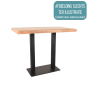 Restaurant/Bartafel 120x70x92 cm - straight edge - espresso