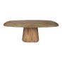 Sedona Deens ovale eettafel centrale poot 215 cm - massief mango zandkleur