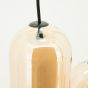 Shona cluster hanglamp rond - amberkleurig