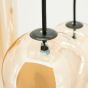 Shona cluster hanglamp rond - amberkleurig