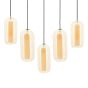 Shona cluster hanglamp rechthoek - amberkleurig