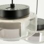 Pivot hanglamp rond - grijs glas