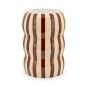 Candice bijzettafel gestreept - creme/burgundy