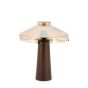 Dome tafellamp - donkerbruin/glas