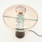 Dome tafellamp - donkerbruin/glas