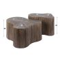 Boone salontafel set van 2 shamrock Maya teak - bruin