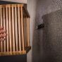 Rodrick wandschap set van 3 rib - teakhout verweerd
