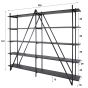 Kingsley stellingkast 220 cm XL 5 laags - grijs