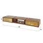 Kelsie kaptafel 2L - brass/massief mango bruin