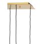Maeve hanglamp 7L - glas goud-helder/goud
