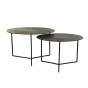 Socos salontafel olie bruin/mat zwart | set van 2