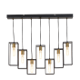 Marley hanglamp 7L mat zwart/antiek brons van het woonmerk Light&Living