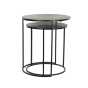 Primo bijzettafel set van 2 antiek brons/mat zwart van het woonmerk Light&Living