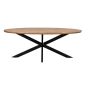 Jesper ovale eettafel - 160 cm - mangohout - naturel