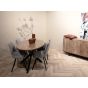 Jesper ovale eettafel - 160 cm - mangohout - naturel