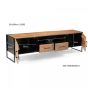 Elin tv-meubel 180 cm mangohout - naturel
