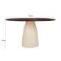 Marron eettafel rond 140cm - bruin