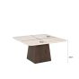 Brix Bottecino bijzettafel vierkant 75 cm - donkerbruin/beige