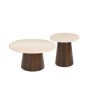 Brix Bottecino bijzettafel ø45 cm - donkerbruin/beige