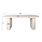 Katie eetkamertafel arch stone 215x90cm - marmer composiet
