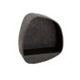 Taro wandplank - breed - metallic - zwart