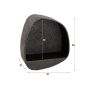 Taro wandplank - breed - metallic - zwart