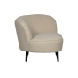 Sara lounge fauteuil rechts teddy off white van het woonmerk Woood