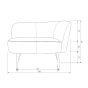 Sara lounge fauteuil rechts teddy off white van het woonmerk Woood