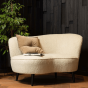 Sara lounge fauteuil rechts teddy off white van het woonmerk Woood