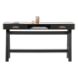 Dian bureau grenen 140 cm diep zwart van het woonmerk Woood