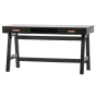 Dian bureau grenen 140 cm diep zwart van het woonmerk Woood