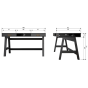Dian bureau grenen 140 cm diep zwart van het woonmerk Woood