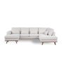 Melva 3-zits hoekbank rechts stof - beige