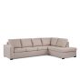 Mitch 3-zits hoekbank rechts stof - beige