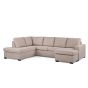 Eddie 3-zits hoekbank links stof - beige