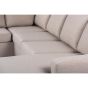Eddie 3-zits hoekbank links stof - beige