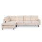Silon 3-zits hoekbank links ribstof - beige