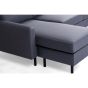 Nola 3-zitsbank L+R stof - donkergrijs