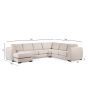 Troy 5-zits hoekbank L+R stof - beige